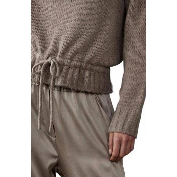 NEW KRISTENSEN DU NORD cashmere blend crewneck sweater in greige - Picture 3 of 3